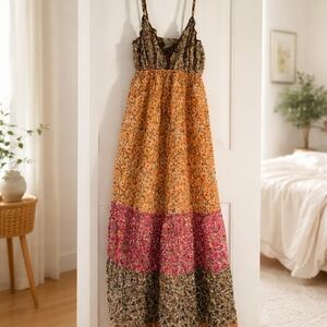 Floral Multicolor Maxi Dress